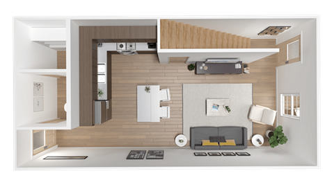 Floor plan for 2 beds, 1.5 baths, 1092 sqft